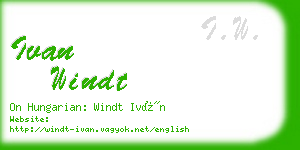 ivan windt business card